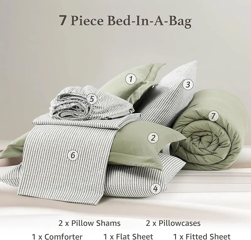 7-Pieces Microfiber Comforter Set